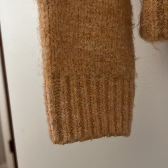 EUC Free People Camel Heather Bradley Bauble Knit Pullover Sweater Large - Picture 2 of 3